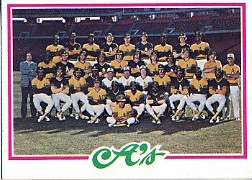 1978 Topps Baseball Cards      577     Oakland Athletics CL